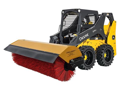 john deere skid steer with attachments|john deere street sweeper attachment.